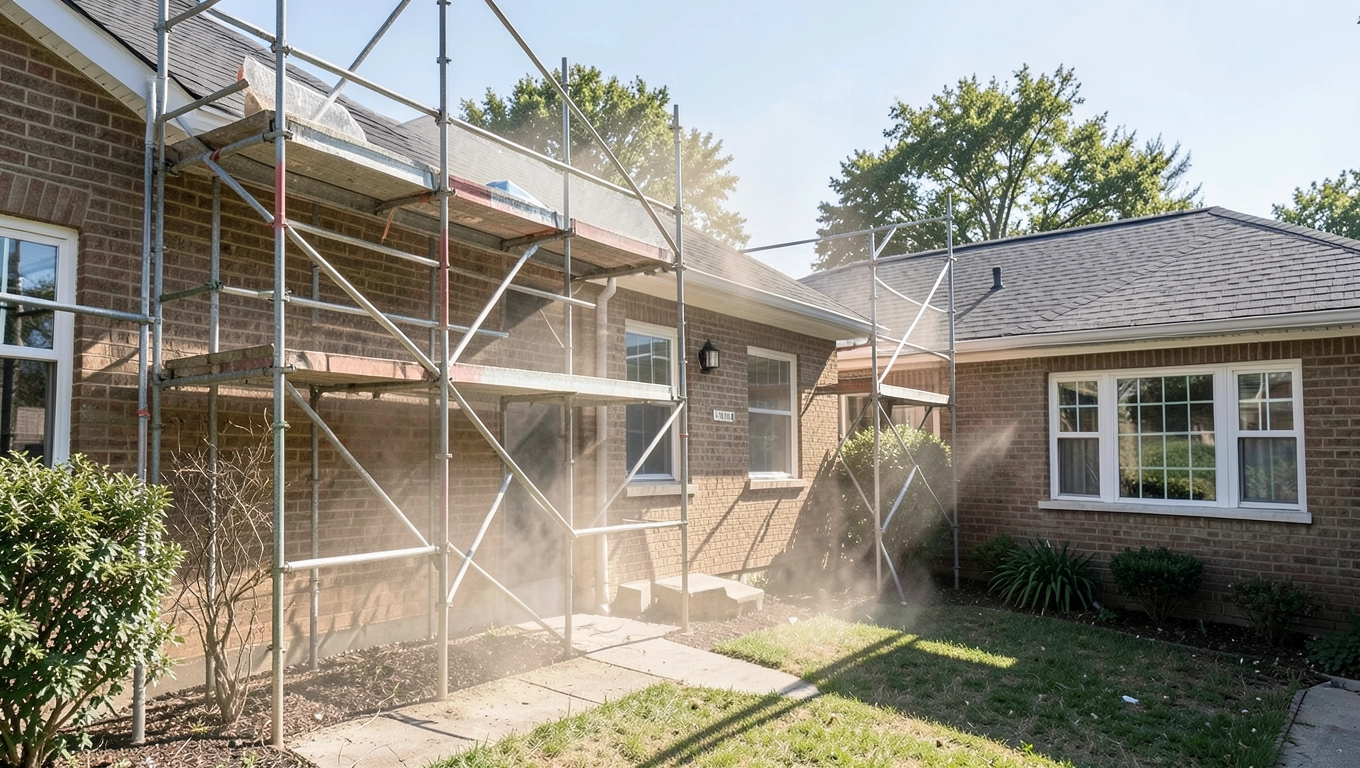 Obszar oddziaływania przy remoncie dachu