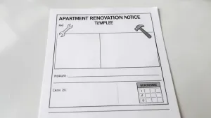 Zawiadomienie o remoncie mieszkania wzór